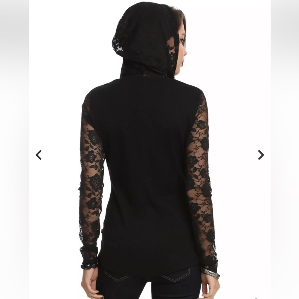 Royal Bones By Tripp Black Lace Hoodie - Picture 3 of 11